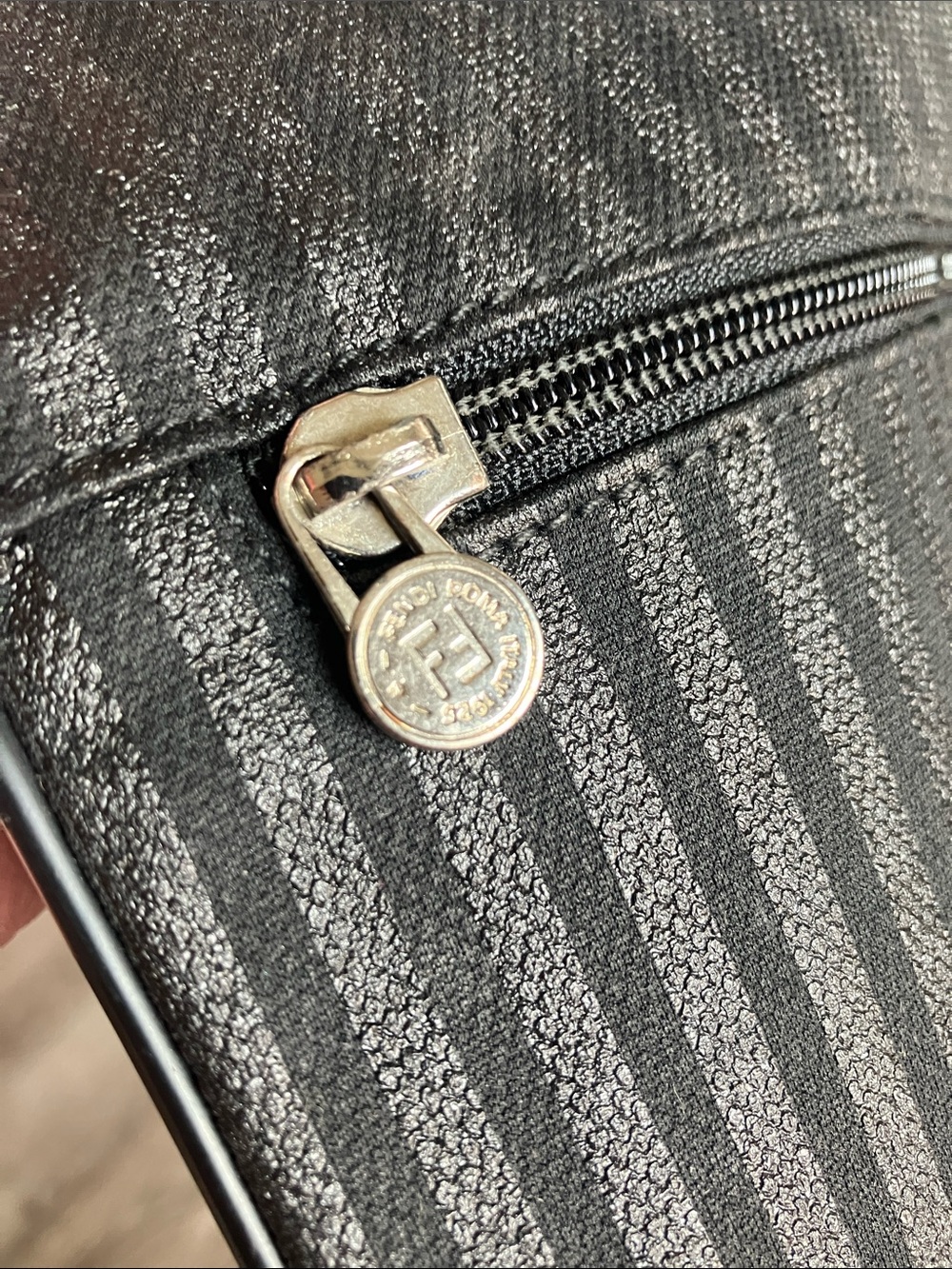 Fendi Vintage Coated Stripe Envelope Clutch - Picture 9 of 17